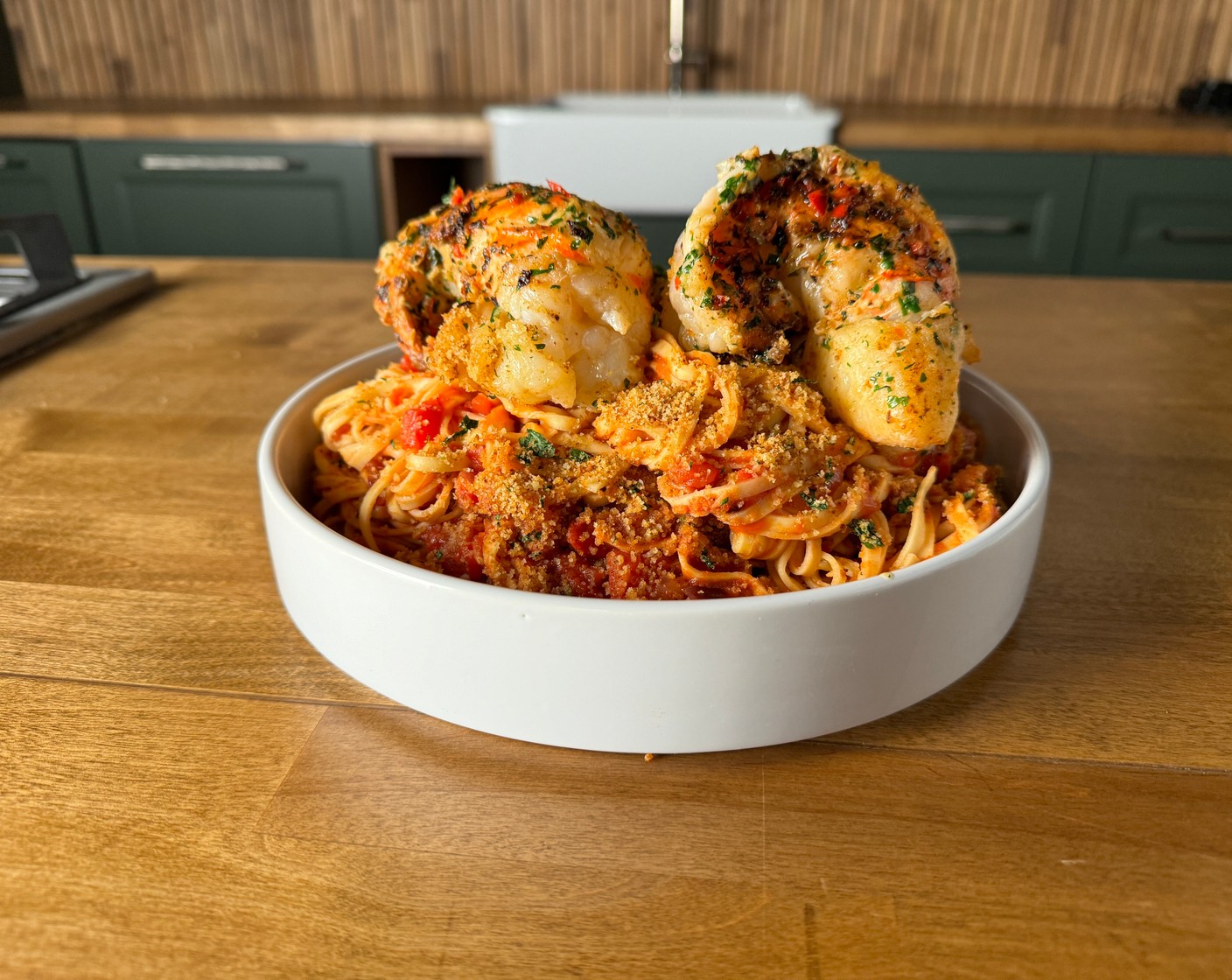Grilled Lobster with Bloody Mary Linguine