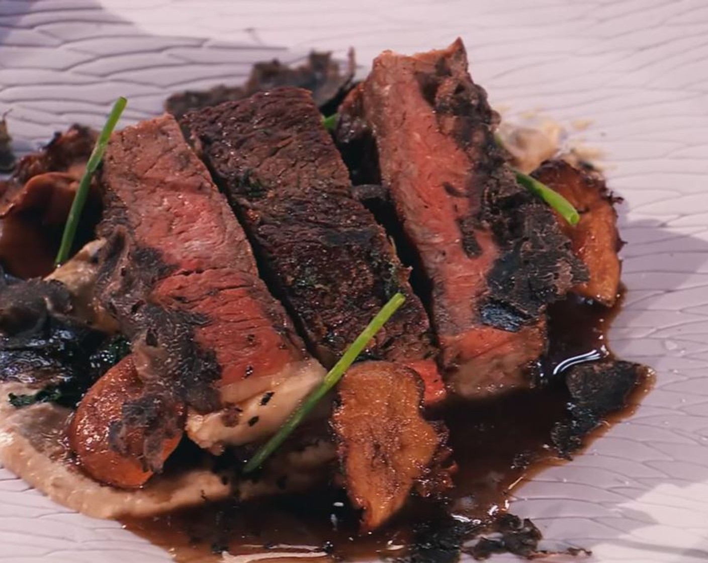 Seared Ribeye with Truffle Perigord Sauce