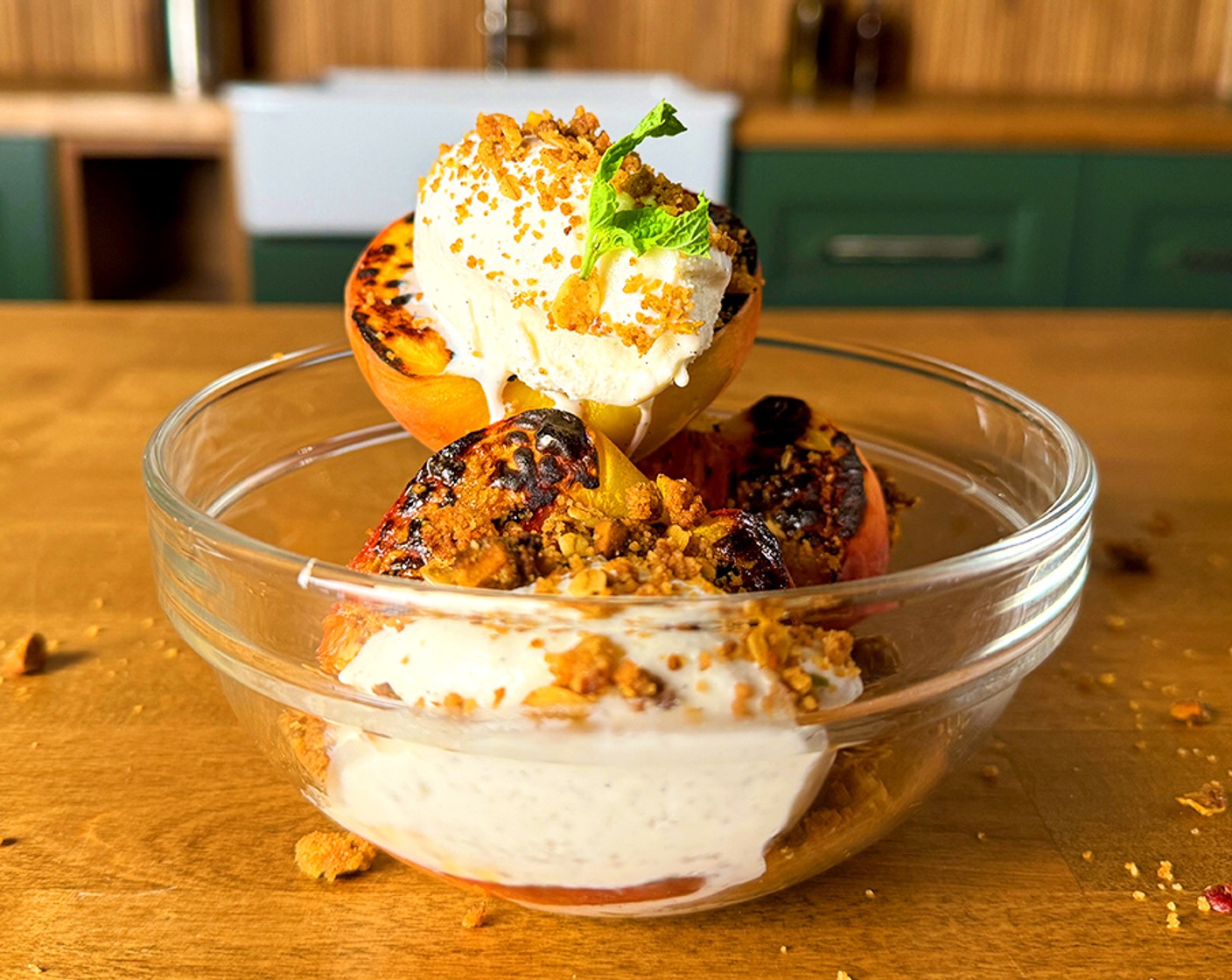 Grilled Peaches and Cream