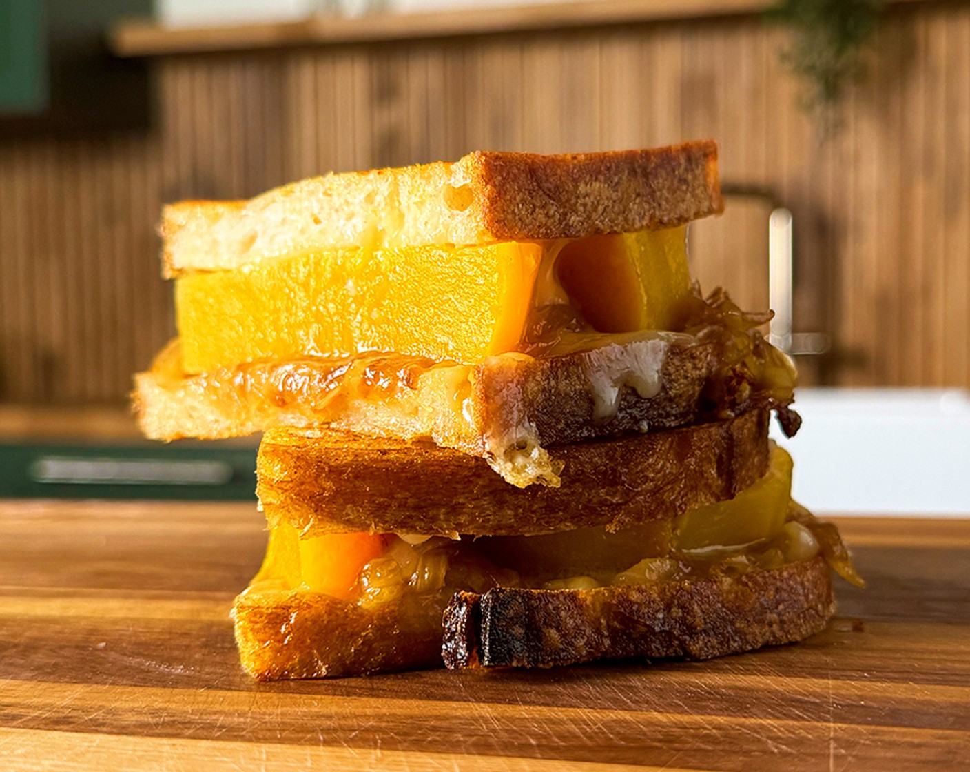 Pumpkin and Caramelized Onion Toastie