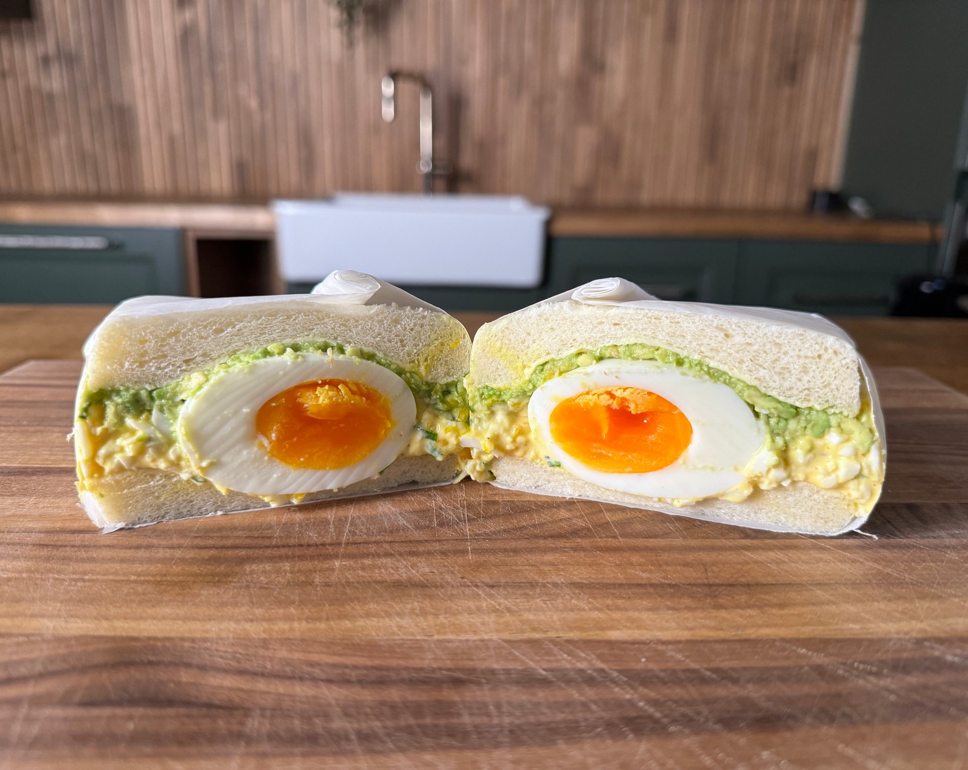 Smashed Avo and Egg Salad Sandwich