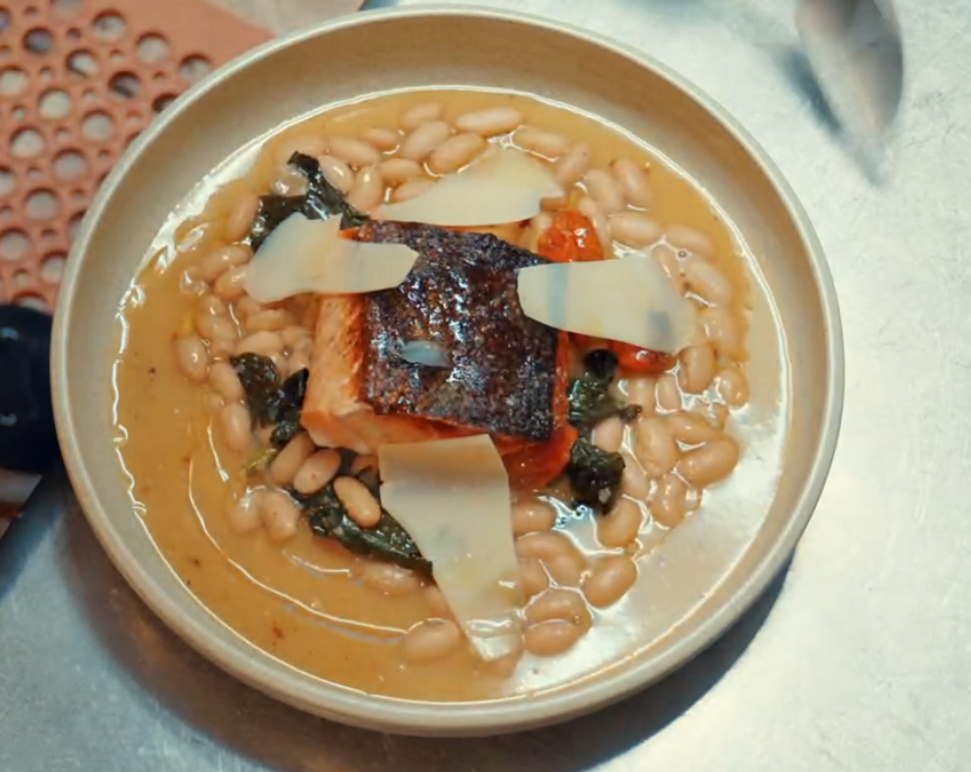 Pan-Roast Branzino with Cannellini Beans