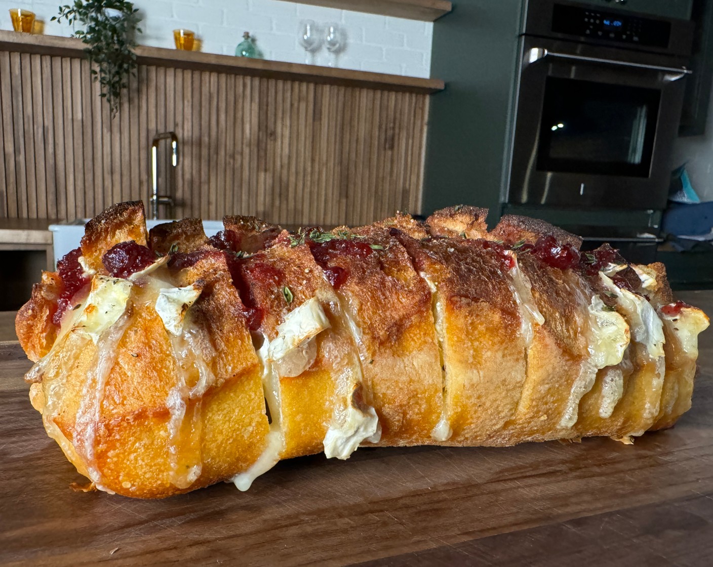 Cranberry Chutney & Brie pull Apart Bread