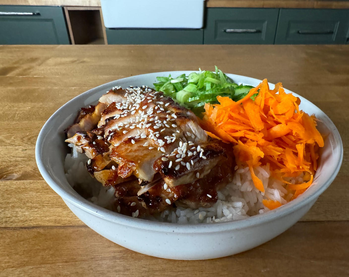 Glazed Teriyaki Pork Belly Rice Bowls
