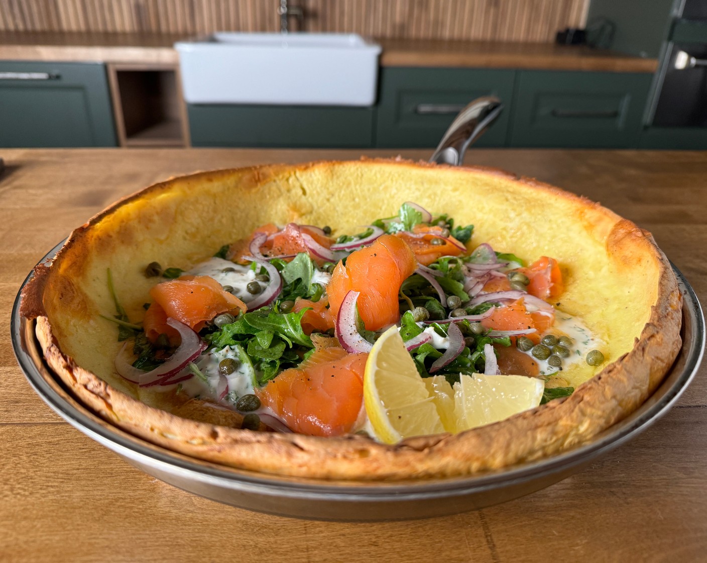 Smoked Salmon Savory Dutch Baby