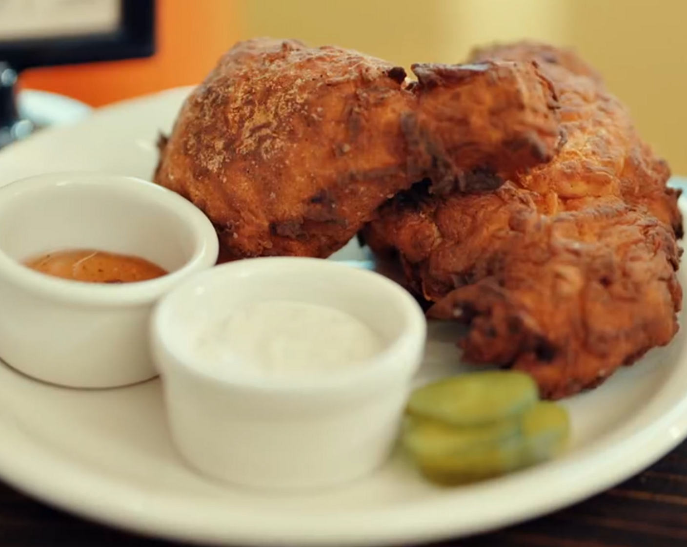 Mrs. White’s Southern Fried Chicken with Ranch & Hot Honey