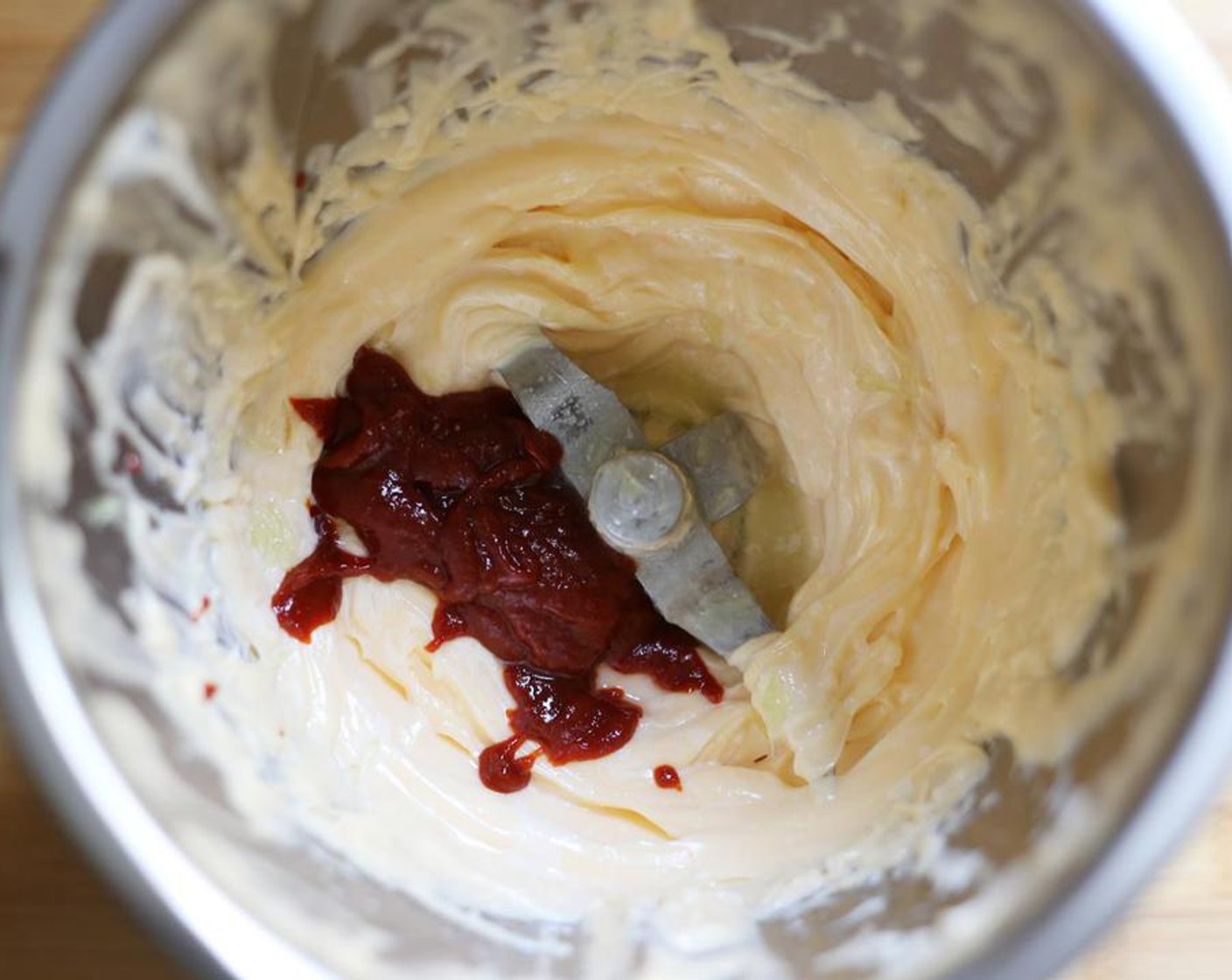 step 3 Add the Dijon Mustard (2 tsp), juice from Lemon (1/2), Garlic (1 clove), Salt (to taste), and Chung Jung One® Gochujang Korean Chili Sauce (1 Tbsp). Blend on high for a few seconds.
